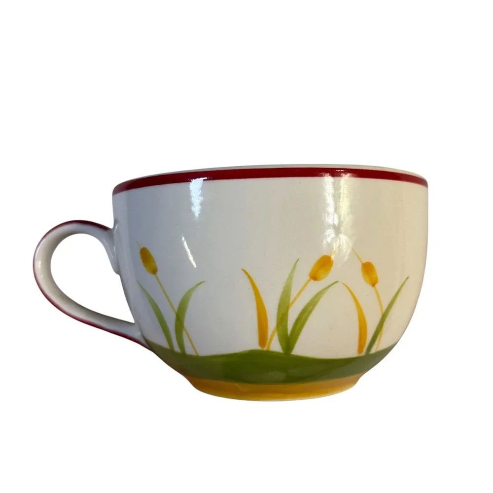 Hues N Brews Dragonfly Tea Set Teapot 2 Cups and Tray Red Yellow White Ceramic